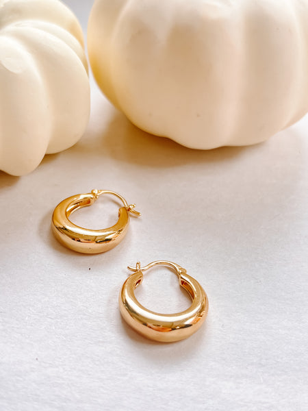 Gold Filled Hinge Hoop Earrings