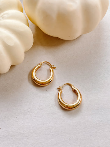 Gold Filled Hinge Hoop Earrings