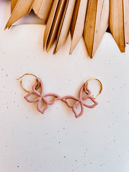 Cut-Out Butterfly Hoops