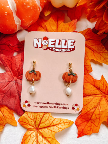 Pearl Pumpkin Earrings