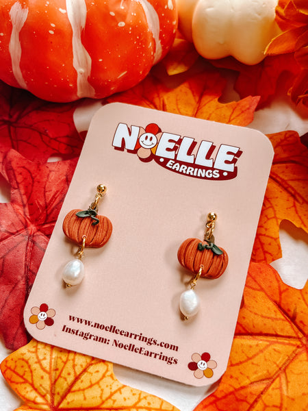 Pearl Pumpkin Earrings