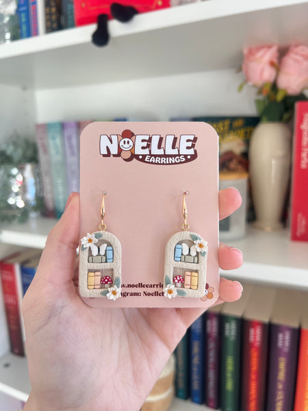 Spring Bookshelf Earrings