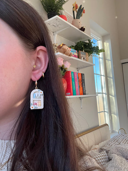 Spring Bookshelf Earrings