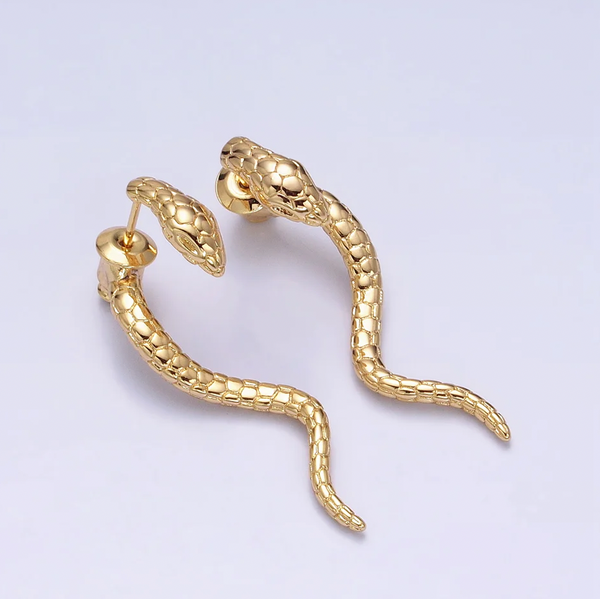 Gold Filled Snake Ear Jacket Studs