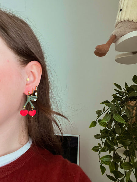Heart Cherry Earrings