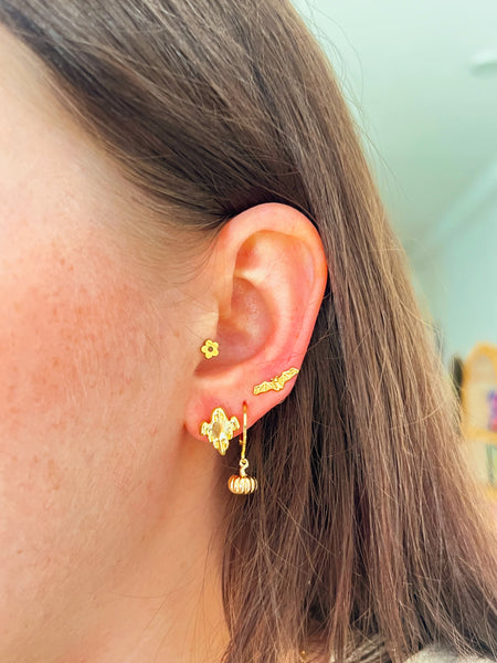 Tiny Gold Bat Studs