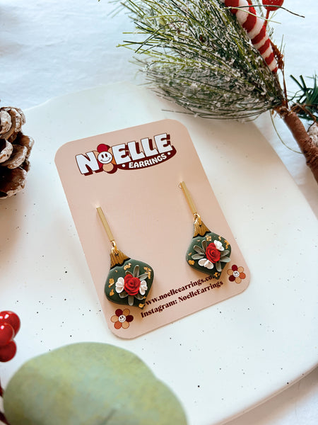 Floral Ornament Drop Earrings
