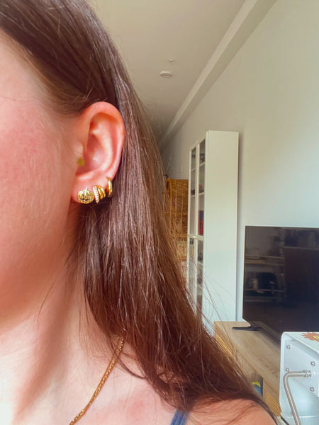Gold Jack O' Lantern Studs
