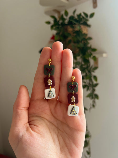 Triple Christmas Dangles