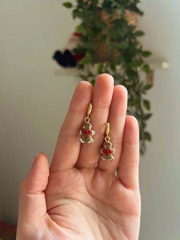 Gingerbread Bead Huggies