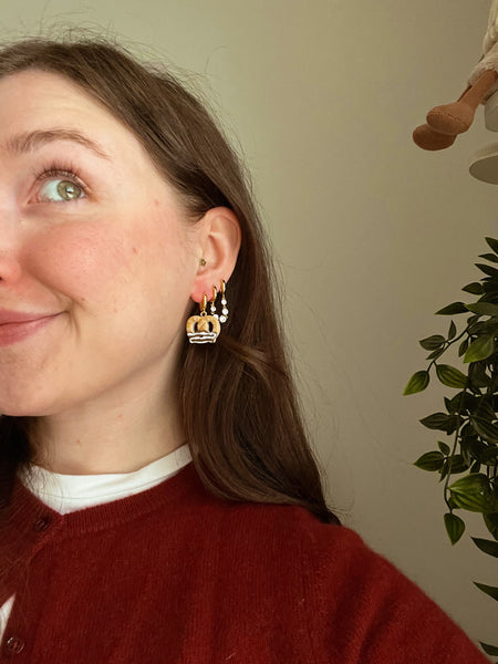 Chocolate Covered Pretzel Bead Huggies