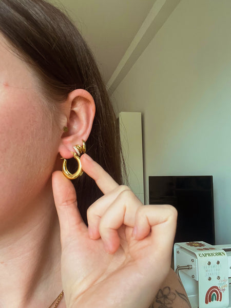 Gold Filled Hinge Hoop Earrings