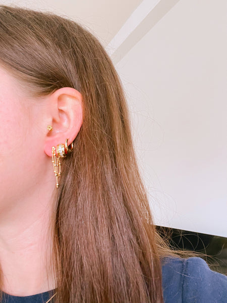 Gold Ball Chain Earrings