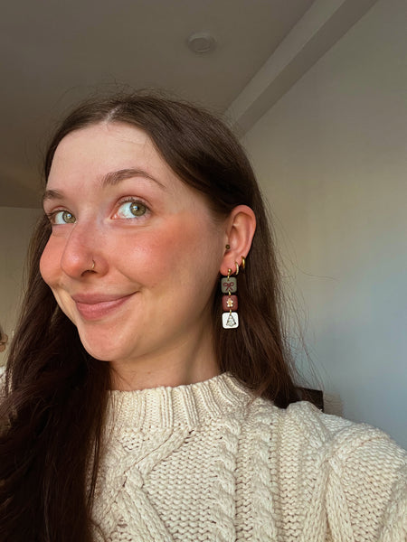 Triple Christmas Dangles