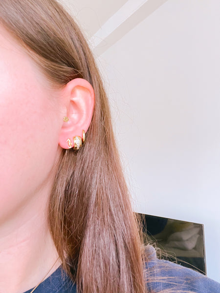 Gold Seahorse Studs