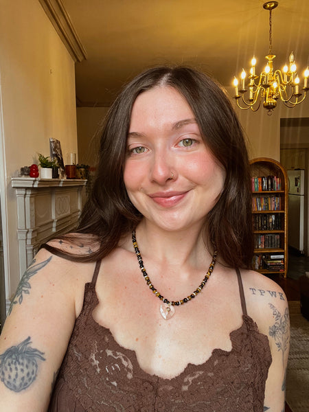 Tigers Eye Heart Necklace