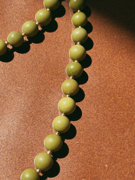 Matcha Pearl Beaded Necklace