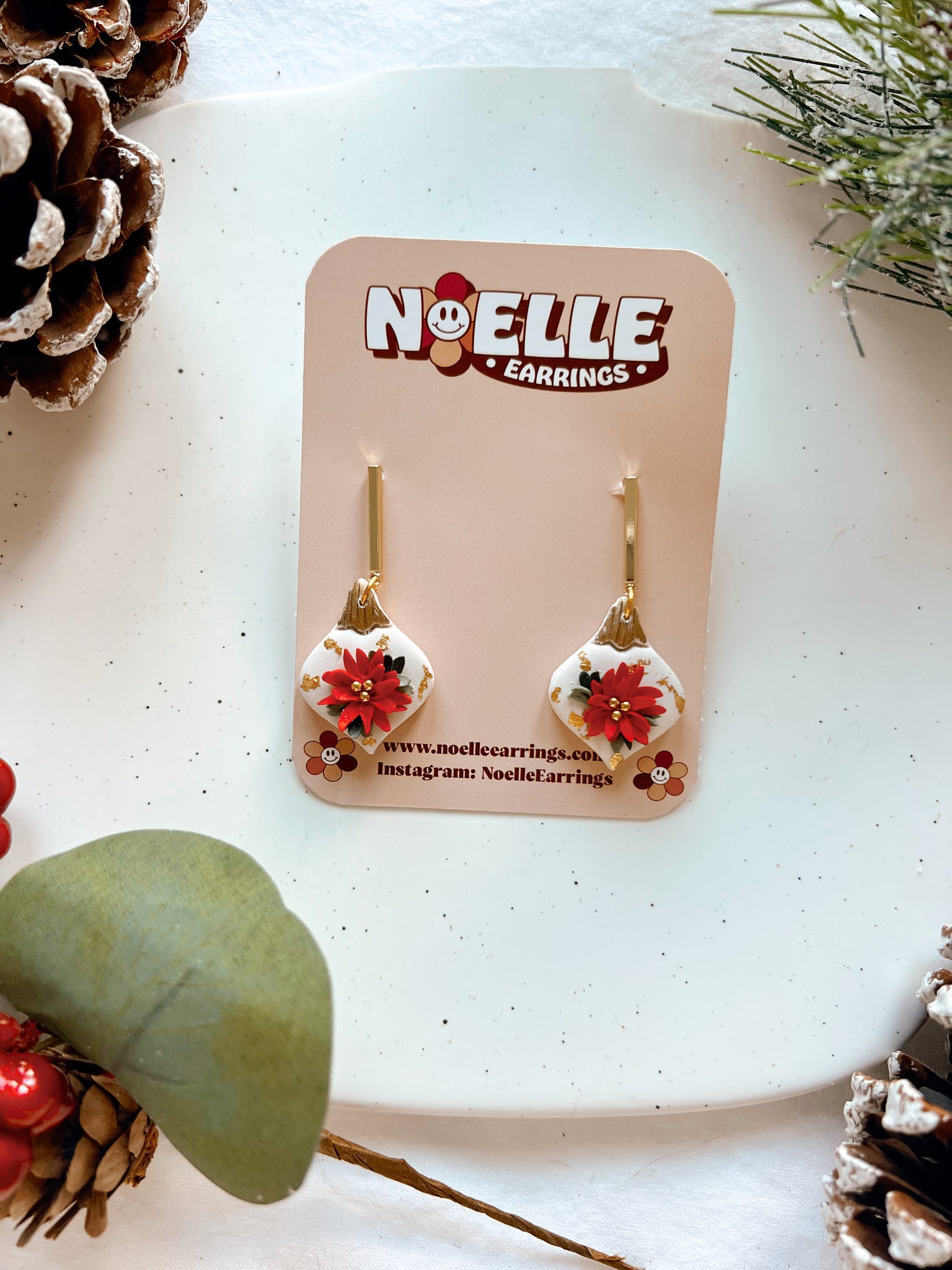 Floral Ornament Drop Earrings