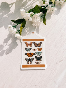 Clear Butterfly Banner Sticker