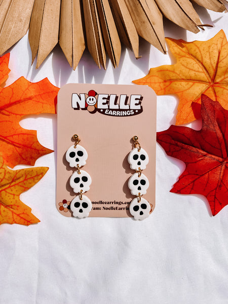 Triple Skull Dangles
