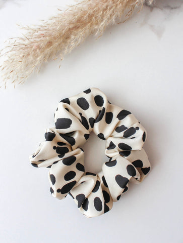 Dalmatian Luxe Scrunchie- Regular Size
