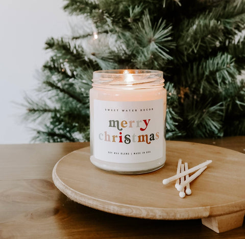 Merry Christmas 9 oz Soy Wax Candle