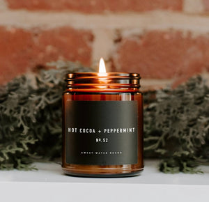 Hot Cocoa & Peppermint 9 oz Soy Wax Candle