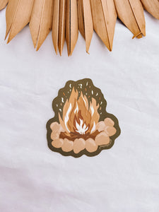 Holographic Campfire Sticker